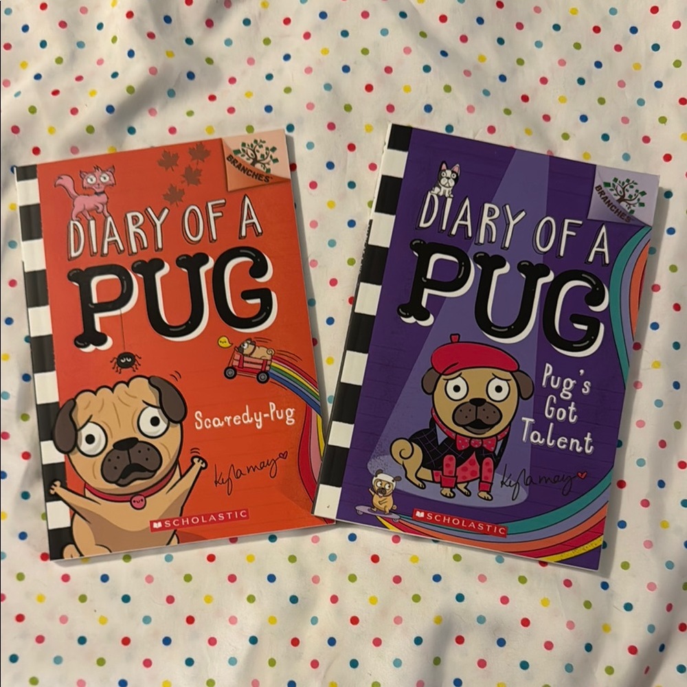 Scholastic Pug Adventures EUC two books